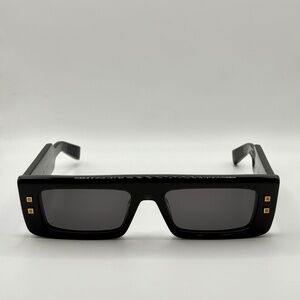 BALMAIN B-ARMY III (111) Sunglasses BPS-175A-54 Black/18K Gold Dark Grey Lens